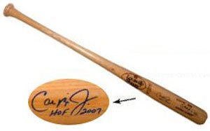 Cal Ripken Signed Orioles Baseball Bat - HOF 2007