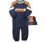 Chicago Bears Newborn/Infant coverall and knit cap set