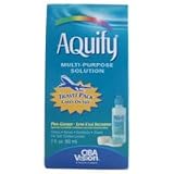 Aquify Multi Purpose Contact Lens Solution with Lens Case, Travel Size - 2 Oz