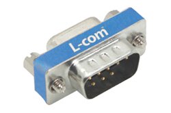 Slimline Null Modem Adapter, DB9 Male / Female