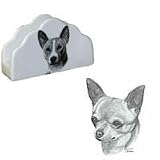 Chihuahua, Smooth Napkin Holder, Porcelain by Rosalinde
