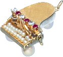 Grand Piano, 14K Gold Charm