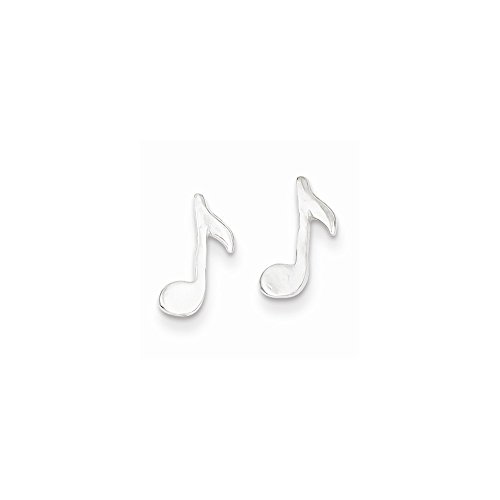 Sterling Silver Musical Note Mini Earrings