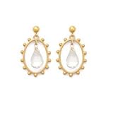 White Topaz Drop Earring, 1