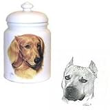 American Staffordshire Terrier Cookie Jar, Porcelain by Rosalinde (10' X 7')