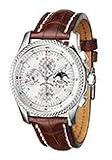 Breitling L2936312-G627-739P Mark VI Silver Dial Leather Crocodile Men's Automatic Chronograph, Perpetual Calendar Watch