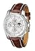 Watches : Breitling L2936312-G627-739P Mark VI Silver Dial Leather Crocodile Men's Automatic Chronograph, Perpetual Calendar Watch