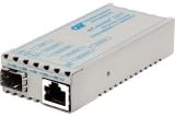 Omnitron Systems 1239-0-1W miConverter 10/100/1000 Gigabit Ethernet Fiber Media Converter RJ45 SFP Wide Temp - 1 x 10/100/1000BASE-T; 1 x 1000BASE-X (SFP) ; US AC Powered; Lifetime Warranty