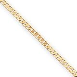 14k Polished Curb Link Anklet - 9 Inch