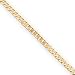 14k Polished Curb Link Anklet - 9 Inch