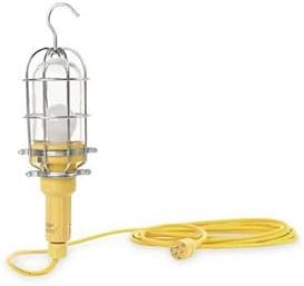 Hand Lamp, Wet Location, 100W, 50 Ft, Yellow by Daniel Woodhead