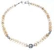 Gemstone Necklace in Citrin Beads with Silver Pendant 19 inches