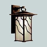Iridized Seedy Glass 15 High Outdoor Wall Light