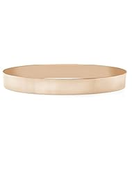 14K Rose Gold Flat Bangle Bracelet, 10mm (3/8") [Jewelry]
