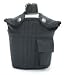 Sports : Feldflasche Trinkflasche, Aluminium, mit Trinkbecher und Stofftasche in schwarz