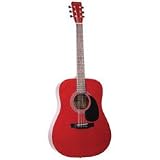 J. Reynolds Full Size Acoustic Dreadnought Guitar - Red