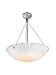 Access Lighting 23077-BS/WHT Venus Collection Cable 3-Light Semi-Flush, Brushed Steel Finish with White Glass