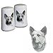 Australian Cattle Dog Small Salt and Pepper Shakers, Porcelain by Rosalinde (3')