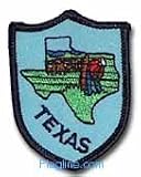 Texas - State Shield Patches, blue