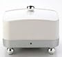 ButterWizard 60018 Temperature-Controlled Portable Butter Dish with Lid, Silver/White