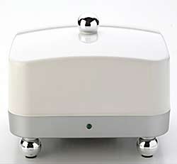 ButterWizard 60018 Temperature-Controlled Portable Butter Dish with Lid, Silver/White