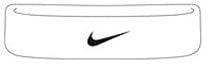 Nike Swoosh headband - white with a black Swoosh