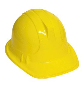 Pams Construction Helmet Yellow Plastic