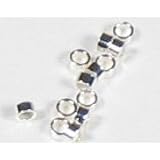 (100) 2x1mm Sterling Silver CRIMP Beads