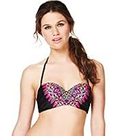 Limited Collection Feather Print Underwired Bikini Top