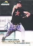 D.J. Houlton, H Astros Autographed Card