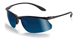 Authentic Bolle Sunglasses KICKER POLARIZED SHINY BLACK OFFSHORE BLUE 11071