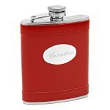 Apple Red Hip Flask (Engravable)