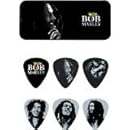 Dunlop BOBPT04H Bob Marley Silver Portrait Series Pick Tin, Assorted, Heavy, 6 Picks/Tin