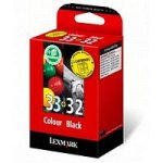 LEXMARK 0080D2951 Combo Pack No 32 & No 33 Black and Colour Print Cartridges