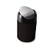 simplehuman Countertop Trash Can, Black Steel, 1.5 Liters .4 Gallons