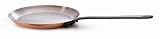 Mauviel Cuprinox Pour La Table 10.2-Inch Crepe Pan with Cast-Iron Handle