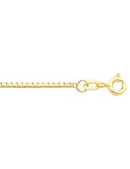 Solid Box Chain 14K Gold Yellow Ch489 18 Inch