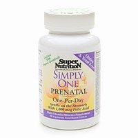 Super Nutrition Simply One Prenatal Multi-Vitamin/Mineral Supplement Vegetarian Tablets 90 tablets