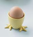 Set of 4 Yellow Egg Cups with Feet