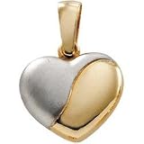 14K Two Tone Gold Heart Pendant