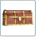 Medium Steamer Trunk Copper Mailbox