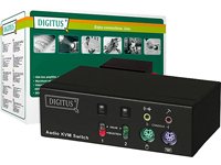 DIGITUS KVM Switch 1User 2PCs PS/2 Audio mit Hot-key oder Mausklick max.1920X1440 bei 200M Preisvergleich