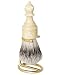 Omega Bishop Silver Tip Badger Shaving Brush & Stand- Chess Collection - Made in Germ...