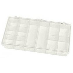 12 Compartment Box (Clear) (8 1/4"L x 4 1/2"W x 1 1/2"H)