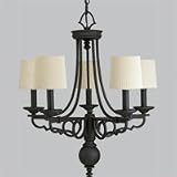 Progress P4566 Meeting Street 5 Light Chandelier Finish: FORGED BLACK