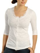 VERO MODA Damen T-Shirt, 10076891 Rana 3/4 Top, Gr. 38 (M), Wei&szlig; (OPT.WHITE) Preisvergleich