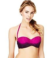 Autograph Sparkling Dip Dye Underwired Bikini Top