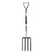 Ames True Temper Kodiak Spading Fork with 10-Inch Chrome-plated Steel Ferrule and Cap #1803500