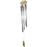 5 Tube Metal and Wooden Wind Chime / Garden Ornament, 105cm (Suitable for Indoor or Outdoor Use)