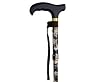 Unisex Folding Adjustable Derby Cane Varied Aluminum Shaft, Solid Wood Handle -Affordable Gift for your Loved One! Item #DHAR-527